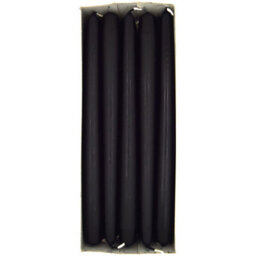"SolaDirect Tapered Dinner Candles, Pack Of 10, Unscented, Long Burning Time, 24 Cm / 19.45"" (Black, Matt)" - thumbnail 6