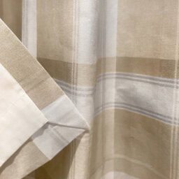 Fusion Balmoral Check Country Checked Pattern Pair Of Natural Eyelet Curtains - thumbnail 3