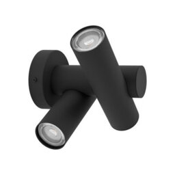 Eglo Fossignano Outdoor Led Wall Light, Warm White 3000K, Ip44 Weatherproof, Black Structured Aluminium - thumbnail 2