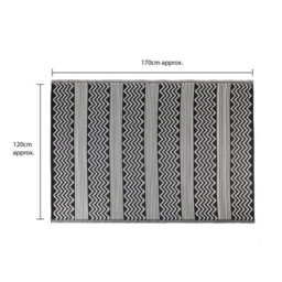 Jvl Lightweight Reversible Plastic Woven Outdoor Rug, 120X170Cm, Zigzag - thumbnail 8