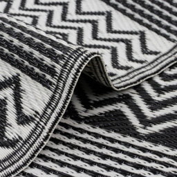 Jvl Lightweight Reversible Plastic Woven Outdoor Rug, 120X170Cm, Zigzag - thumbnail 5