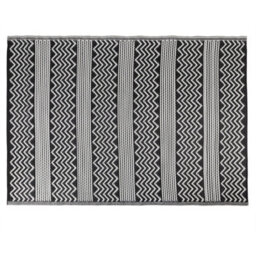 Jvl Lightweight Reversible Plastic Woven Outdoor Rug, 120X170Cm, Zigzag - thumbnail 1