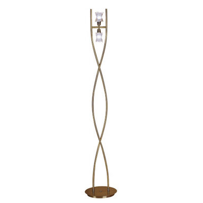 Luminosa Lighting Luminosa Alaska Floor Light G9 2 Light G9, Antique Brass, Not Led/cfl Compatible - image 1