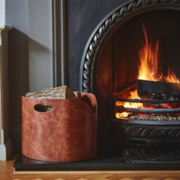 Ivyline Tan Faux Leather Log Bucket H30Cm W40Cm - thumbnail 4