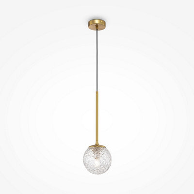 Luminosa Lighting Luminosa Maytoni Ligero Modern Globe Pendant Ceiling Light Brass E27 - image 1