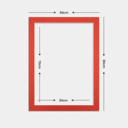 Ak Frames 80X60Cm Poppy Red Picture Mounts To Fit 70X50Cm Aperture Size - Mount Board Only (No Frame Included) - thumbnail 3