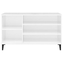 Walplus Shoe Cabinet High Gloss White 102X36X60 Cm Engineered Wood - thumbnail 5