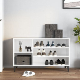 Walplus Shoe Cabinet High Gloss White 102X36X60 Cm Engineered Wood - thumbnail 3