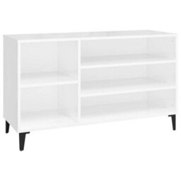 Walplus Shoe Cabinet High Gloss White 102X36X60 Cm Engineered Wood - thumbnail 2