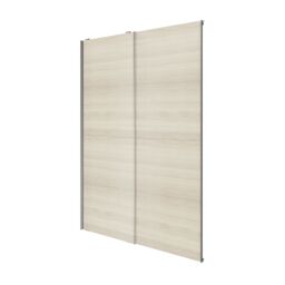 GoodHome Atomia Classic Panelled Without Mirror Doors Oak Effect 2 Door Sliding Wardrobe Door Kit (H)2250mm (W)1500mm - thumbnail 2