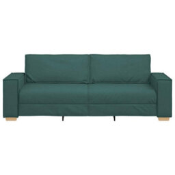 Vidaxl 3-Seater Sofa With Cushion Dark Green Fabric - thumbnail 4