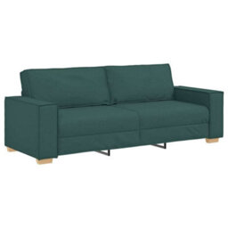 Vidaxl 3-Seater Sofa With Cushion Dark Green Fabric - thumbnail 2