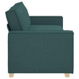 Vidaxl 3-Seater Sofa With Cushion Dark Green Fabric - thumbnail 5