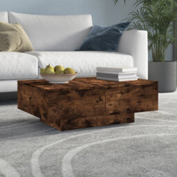 Berkfield Stylish Coffee Table Smoked Oak 90X60X31 Cm Engineered Wood - thumbnail 2
