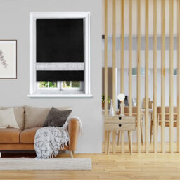 Lister Cartwright Diamante Roller Blinds For Windows - 90 X 165 Cm - Easy To Fit Child Safety Included - Black - thumbnail 2
