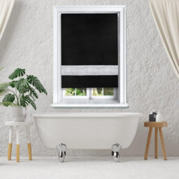 Lister Cartwright Diamante Roller Blinds For Windows - 90 X 165 Cm - Easy To Fit Child Safety Included - Black - thumbnail 4