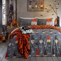 Bedlam Scary Gonks Glow In The Dark Halloween Grey Duvet Cover Set - thumbnail 4