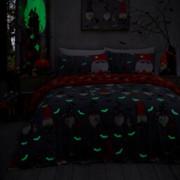 Bedlam Scary Gonks Glow In The Dark Halloween Grey Duvet Cover Set - thumbnail 2