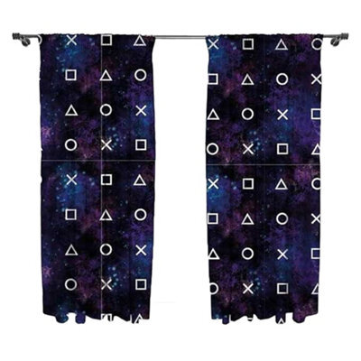 Playstation Nebula Curtains Multicoloured (54In X 66In) - image 1