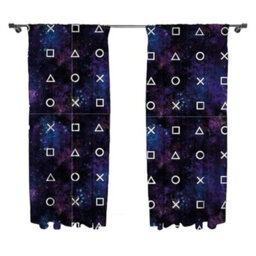 Playstation Nebula Curtains Multicoloured (54In X 66In) - thumbnail 1