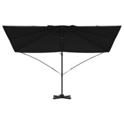 Berkfield Modern Cantilever Roma Parasol Black 352X251X260 Cm Aluminium - thumbnail 5