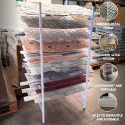 Novecrafto White Wall Panel Stand With 10 Shelves - Metal Showroom Shop Fitting Versatile Display Rack - thumbnail 2