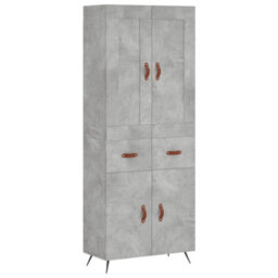 Berkfield Highboard Concrete Grey 69.5X34X180 Cm Engineered Wood - thumbnail 2