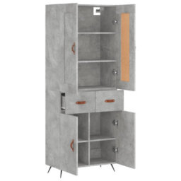 Berkfield Highboard Concrete Grey 69.5X34X180 Cm Engineered Wood - thumbnail 4