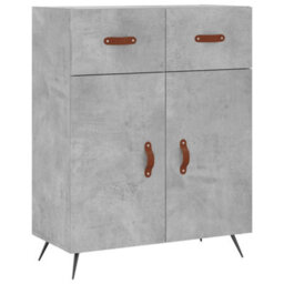 Berkfield Highboard Concrete Grey 69.5X34X180 Cm Engineered Wood - thumbnail 7