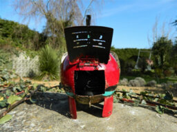 Metal Standing Red Elephant Tea Light Candle Holder - thumbnail 4