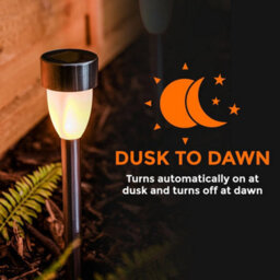 8 X Stainless Steel Solar Powered Led Bollard Post Lights Outdoor Garden Fence - thumbnail 6