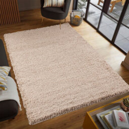 Smart Living Shaggy Soft Thick Area Rug, Living Room Carpet, Kitchen Floor, Bedroom Soft Rugs 120Cm X 170Cm - Latte - thumbnail 2