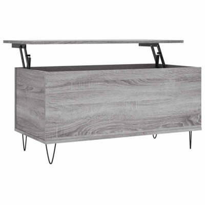 Berkfield Modern Coffee Table Grey Sonoma 90X44.5X45 Cm Engineered Wood - image 1