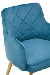 Orsina Light Blue Velvet Angular Dining Chair, Gold Finish Accent Chair,decorative Chair,kitchen Chair,patio Chair - thumbnail 5