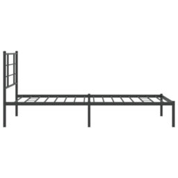 Berkfield Metal Bed Frame Without Mattress With Headboard Black 107X203Cm - thumbnail 6