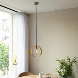 Luminosa Lighting Luminosa Hoop Single Pendant Ceiling Lamp, Brushed Brass, Nickel, Copper Plate - thumbnail 5