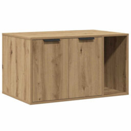 Vidaxl Cat Litter Box Enclosure Artisian Oak 80X50X45 Cm Engineered Wood - thumbnail 2