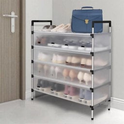 5 Tiers Shoe Stand Storage Organiser Rack Lightweight Compact Space Saver Shelf - thumbnail 5