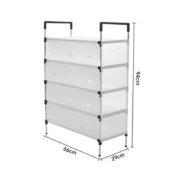 5 Tiers Shoe Stand Storage Organiser Rack Lightweight Compact Space Saver Shelf - thumbnail 2