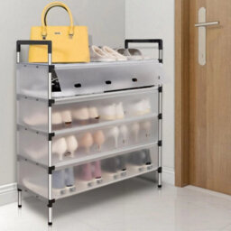 5 Tiers Shoe Stand Storage Organiser Rack Lightweight Compact Space Saver Shelf - thumbnail 1