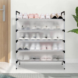 5 Tiers Shoe Stand Storage Organiser Rack Lightweight Compact Space Saver Shelf - thumbnail 3