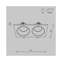 Luminosa Lighting Luminosa Zoom Outdoor Recessed Downlight Black Ip65 2Xgu10 - thumbnail 2