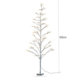 Pegdev - Pdl 120Cm Pre-Lit-Led Tree 120 Leds Selectable White 8 Functions Indoor Outdoor Wedding Party Christmas Display - thumbnail 3