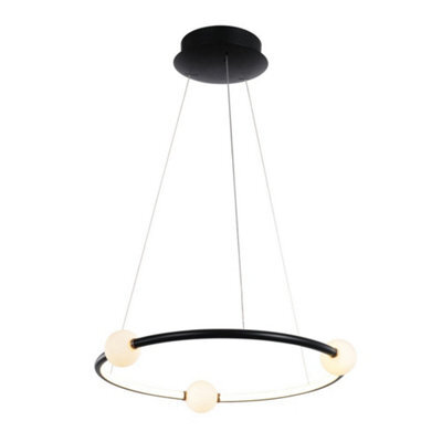 Luminosa Lighting Luminosa Modern Led Hanging Pendant Black, Pink, Warm White 3000K 2100Lm Dimmable