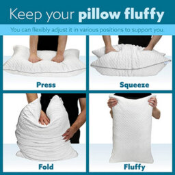 Aamira Cooling Memory Foam Pillow 70X45Cm Adjustable Orthopaedic Support Washable Cover 2 Pack - thumbnail 7