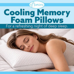 Aamira Cooling Memory Foam Pillow 70X45Cm Adjustable Orthopaedic Support Washable Cover 2 Pack - thumbnail 2