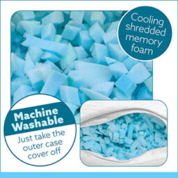 Aamira Cooling Memory Foam Pillow 70X45Cm Adjustable Orthopaedic Support Washable Cover 2 Pack - thumbnail 4