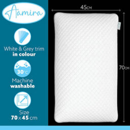 Aamira Cooling Memory Foam Pillow 70X45Cm Adjustable Orthopaedic Support Washable Cover 2 Pack - thumbnail 8
