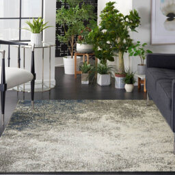 Charcoal Ivory Luxurious Modern Abstract Rug Easy To Clean Dining Room-160Cm X 221Cm - thumbnail 1