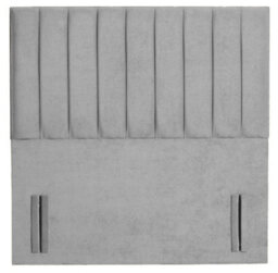 "Slumbre Portland Plush Velvet 3Ft Single 50"" Floor Standing Headboard - Silver"